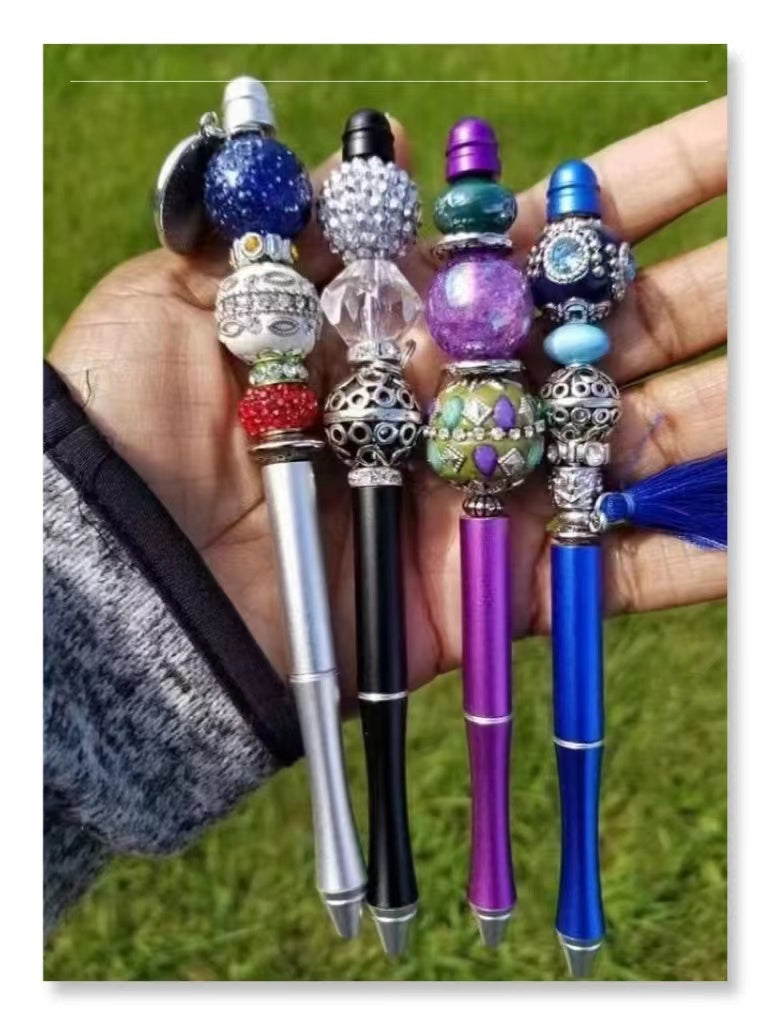 Metal or Plastic Bead Pen random color 10PCS